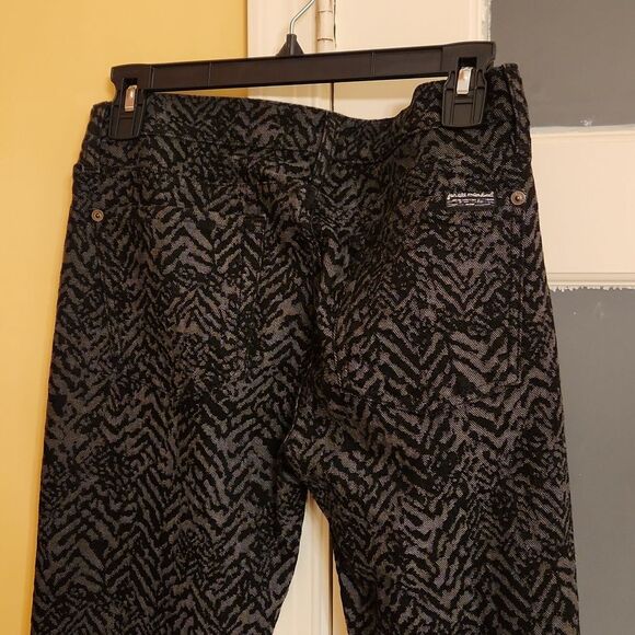 7 For All Mankind Women's Black & Gray Zebra Print Skinny Jeans Size 28 US 6 - Picture 5 of 10